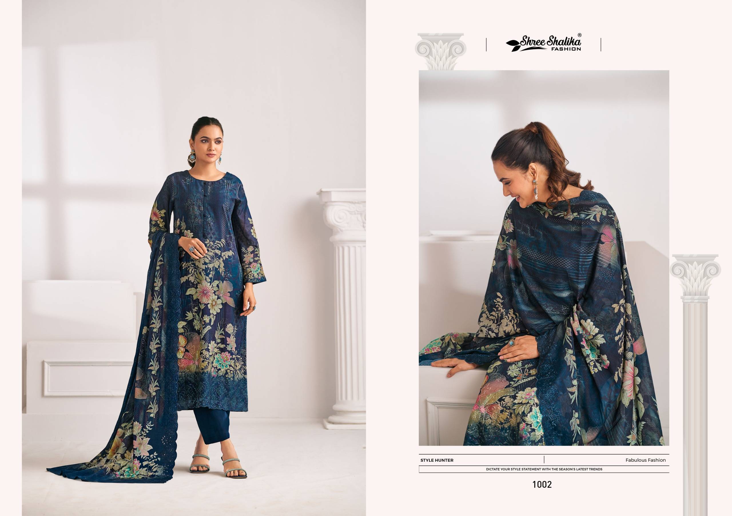Zam zam by shree shalika 1001 To 1008 Designer Festive Suits Collection Beautiful Stylish Fancy Colorful Party Wear & Occasional Wear EMBROIDERED cotton lawn Dresses At Wholesale Price
